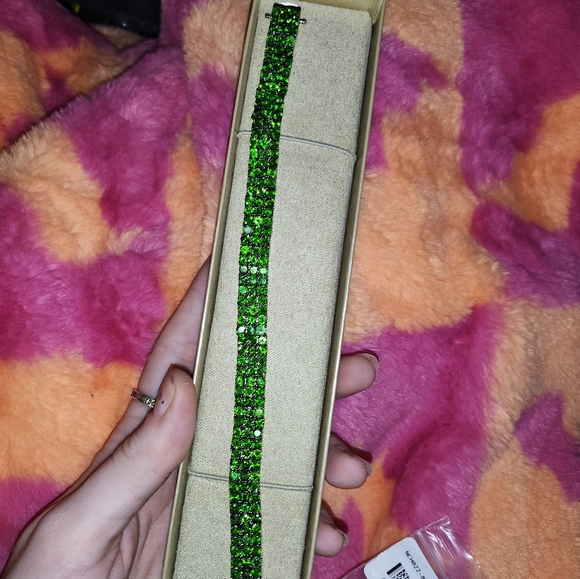 Chrome diopside tennis bracelet jtv - Picture 6 of 8